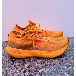 Brooks Men’s Size 13 Glycerin 21 Stealth Fit Orange Running Shoes 1104211D840